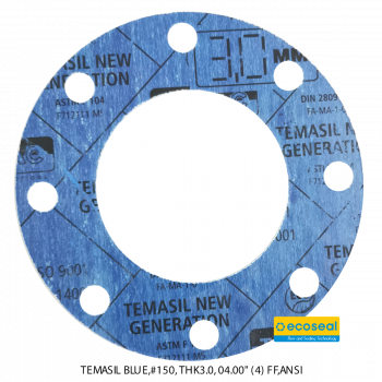 Cutting gasket TEMASIL BLUE,#150, THK3.0, 05.00" (5) FF,ANSI
