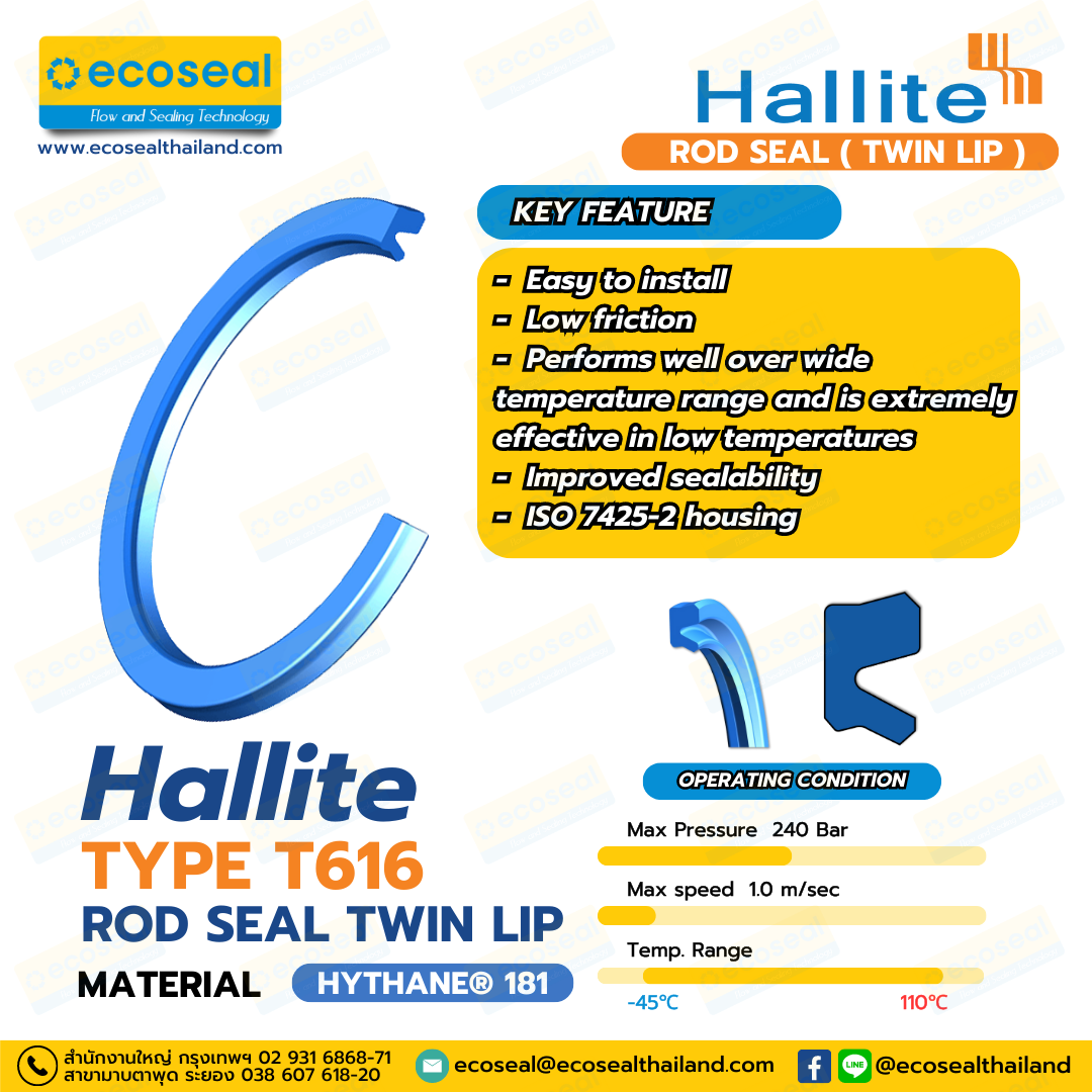 Hallite T616 Rod Seal