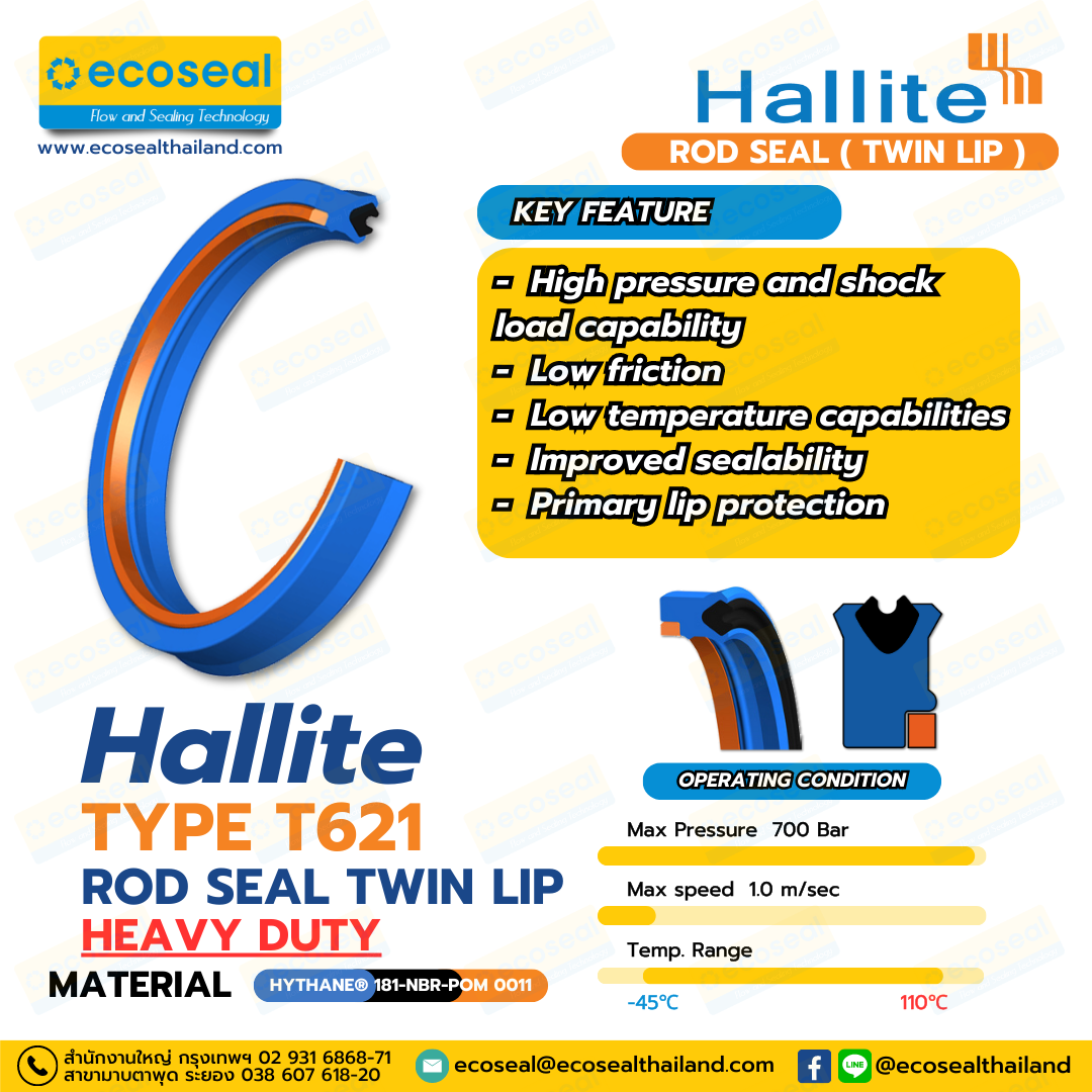 Hallite 621 – a top-of-the-range twin lip rod seal