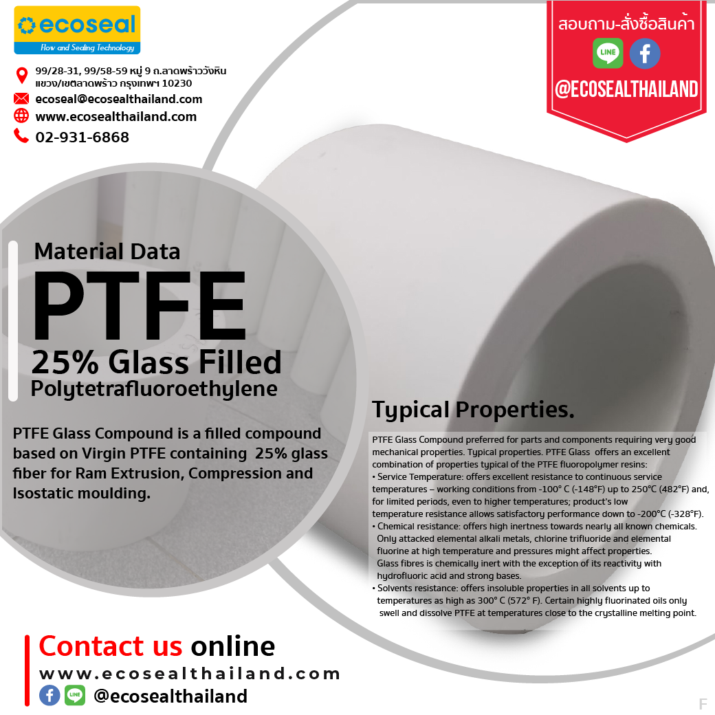 lelijk scheidsrechter Begrip PTFE 25% glass filled